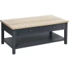 Mesa de centro com 4 gavetas DAMIAN cinza