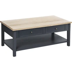Mesa de centro com 4 gavetas DAMIAN cinza