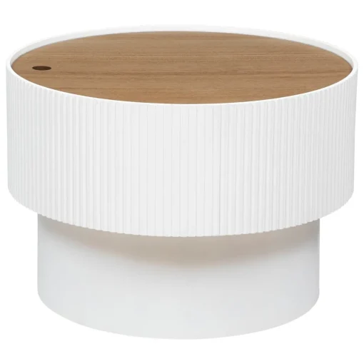 Mesa de centro ENOLA branca 38x55cm