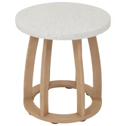 Mesa de centro LEMINDO em madeira eucalipto 50cm