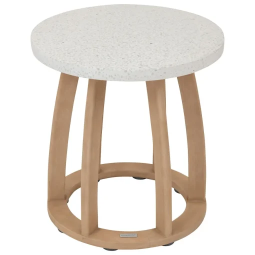 Mesa de centro LEMINDO em madeira eucalipto 50cm