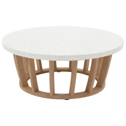 Mesa de centro LEMINDO em madeira eucalipto 100cm