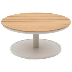 Mesa de centro OLIMIO e alumínio e madeira 87cm