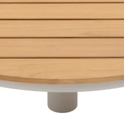 Mesa de centro OLIMIO e alumínio e madeira 87cm