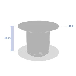 Mesa de centro OLIMIO em alumínio 68cm