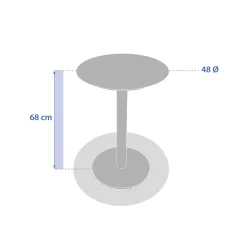Mesa de centro OLIMIO em alumínio 48cm