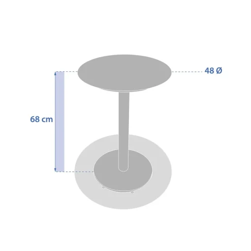 Mesa de centro OLIMIO em alumínio 48cm