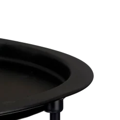 Mesa de centro redonda preta em metal 50cm