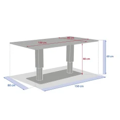 Mesa de centro SALIMIA elevável bege
