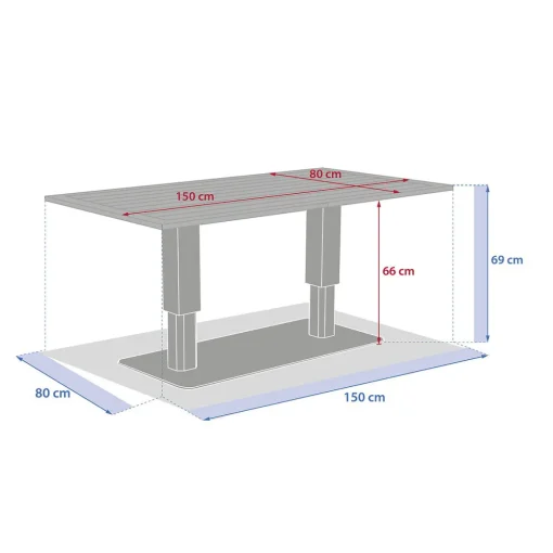 Mesa de centro SALIMIA elevável bege