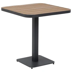 Mesa de exterior bistrô TYLA em alumínio e madeira acácia