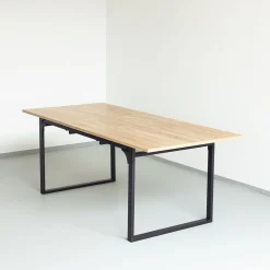 Mesa de jantar ALIAJ extensível em mdf e metal
