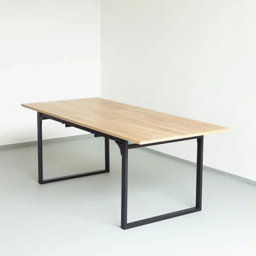 Mesa de jantar ALIAJ extensível em mdf e metal
