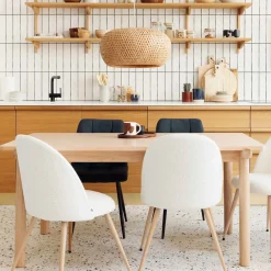 Mesa de jantar ARDEN bege em mdf