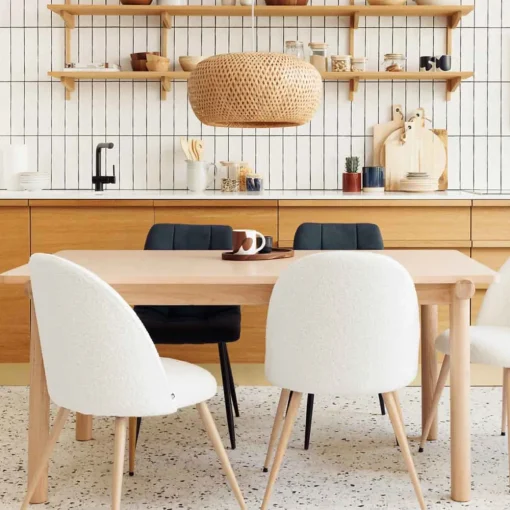 Mesa de jantar ARDEN bege em mdf