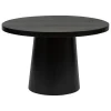 Mesa de jantar BOKI preta em madeira 120cm