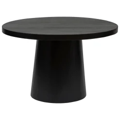 Mesa de jantar BOKI preta em madeira 120cm