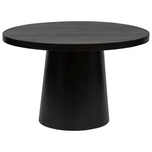 Mesa de jantar BOKI preta em madeira 120cm