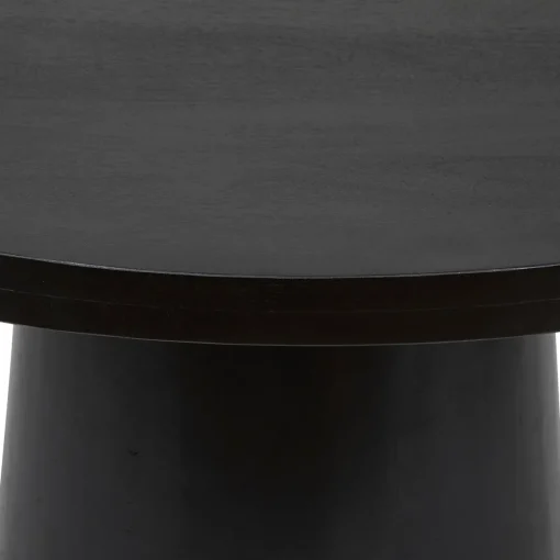 Mesa de jantar BOKI preta em madeira 120cm