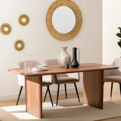 Mesa de jantar JIVAN castanha 180cm