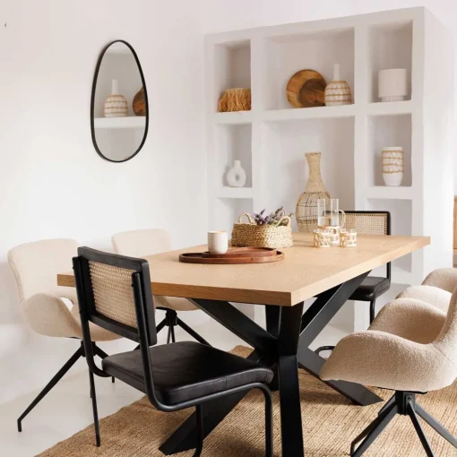 Mesa de jantar OLAF extensível em mdf