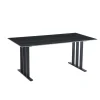 Mesa de jantar PISA preta com tampo de cerâmica
