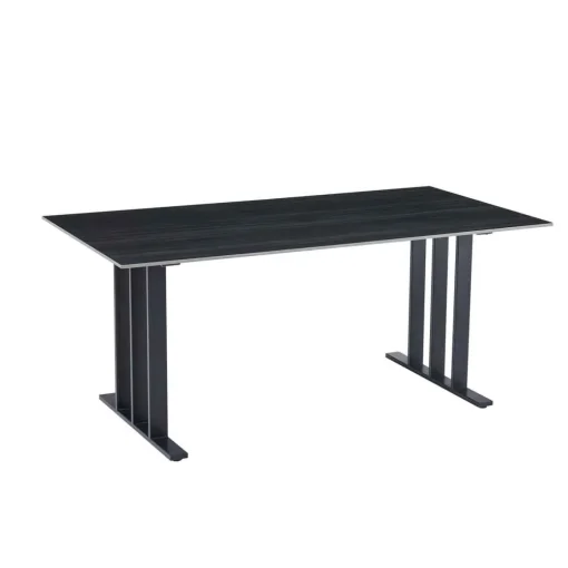 Mesa de jantar PISA preta com tampo de cerâmica
