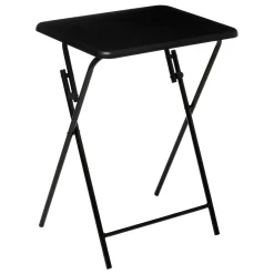 Mesa dobrável de 1 lugar em preto
