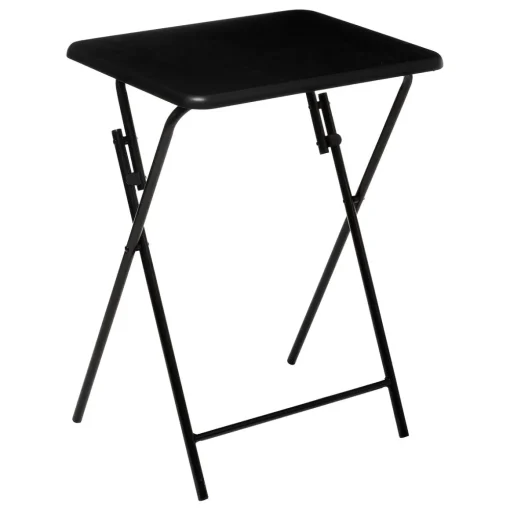 Mesa dobrável de 1 lugar em preto