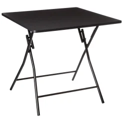 Mesa dobrável de 4 lugares preta