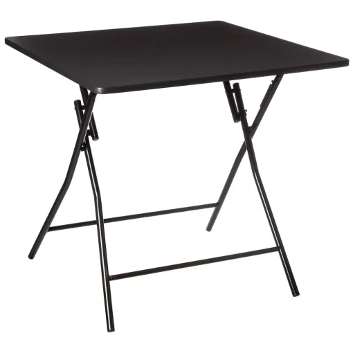 Mesa dobrável de 4 lugares preta