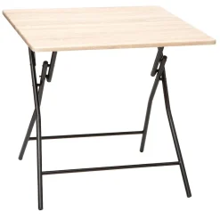 Mesa dobrável de 4 lugares bege