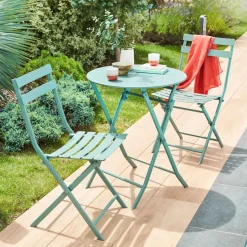 Mesa dobrável GREENSBORO verde 2 lugares