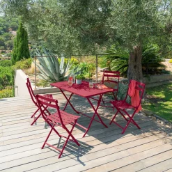 Mesa dobrável retangular GREENSBORO groselha