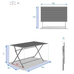 Mesa encartável AZUA argile