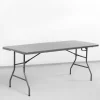 Mesa encartável cinza