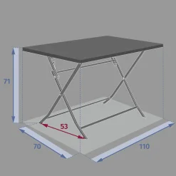 Mesa encartável GREENSBORO rectangular argile