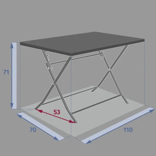 Mesa encartável GREENSBORO rectangular argile