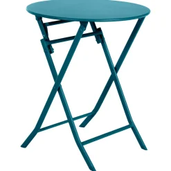 Mesa encartável GREENSBORO redonda azul
