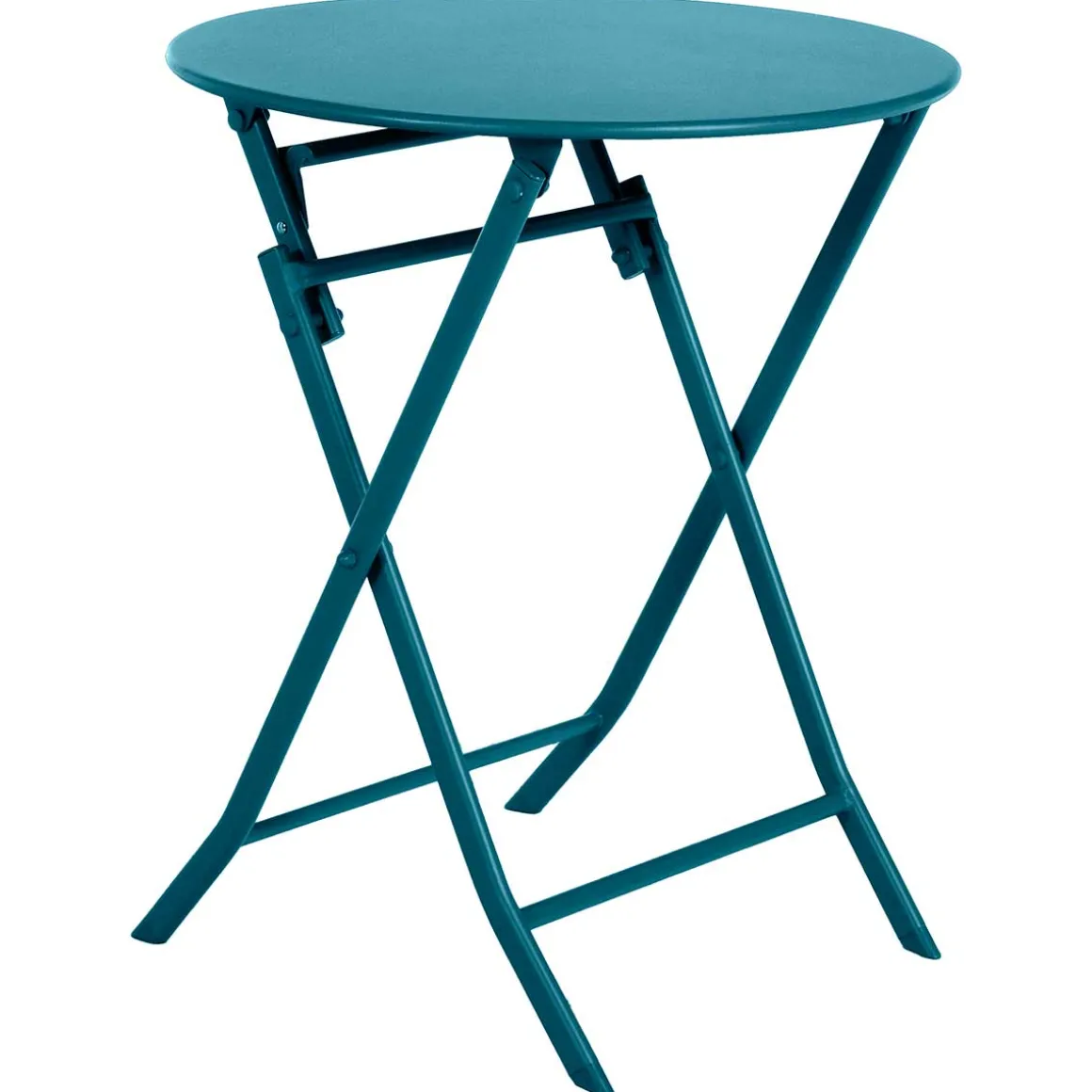 Mesa encartável GREENSBORO redonda azul