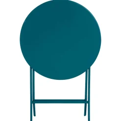 Mesa encartável GREENSBORO redonda azul
