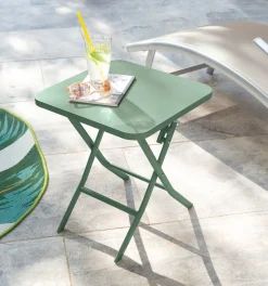 Mesa encartável GREENSBORO quadrada verde olive