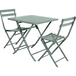 Mesa encartável GREENSBORO quadrado verde olive