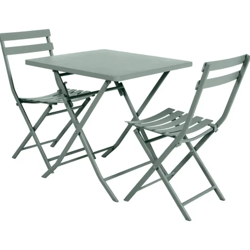 Mesa encartável GREENSBORO quadrado verde olive