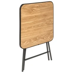 Mesa encartável preta em metal