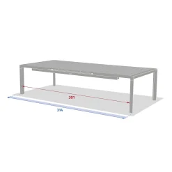 Mesa extensível automática EVASION bege 254-314cm