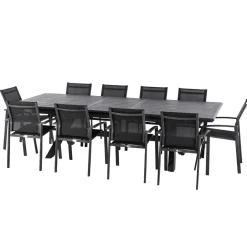 Mesa extensível AXIOME cinza ardósia 220-279cm
