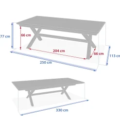 Mesa extensível AXIOME cru 250-330cm