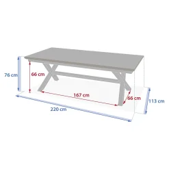 Mesa extensível AXIOME em alumínio