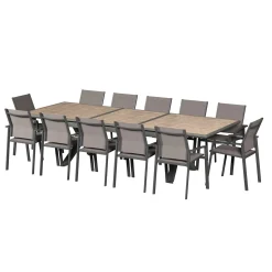 Mesa extensível AXIOME praline e honey 250-330cm